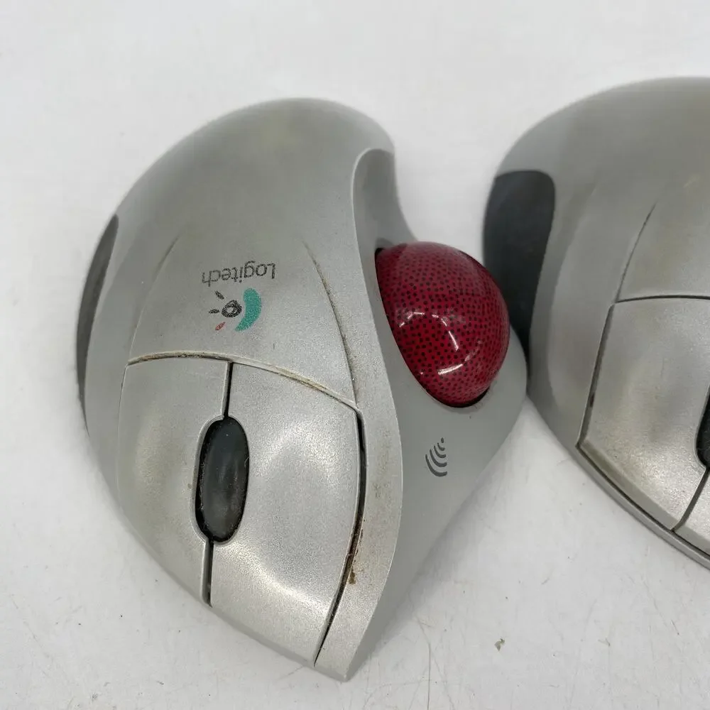 Logitech Trackman Trackball Mouse Lot of 3 Parts Repair Untested AS-IS USB